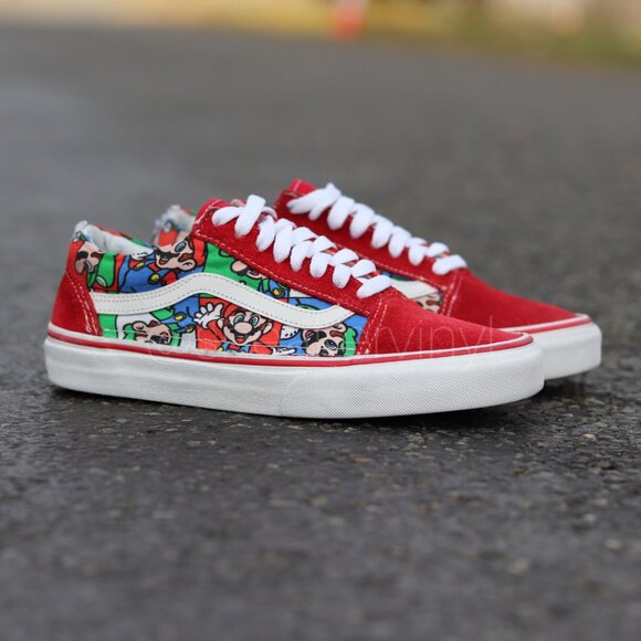 Vans Old Skool Super Mario Custom Sneakers NWT - Picture 3 of 10